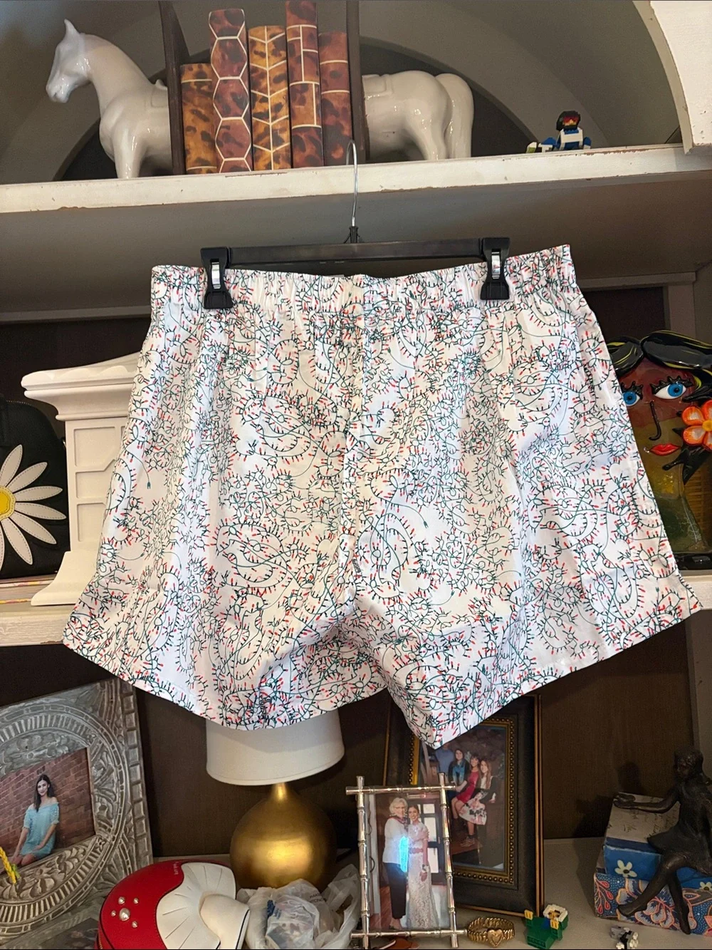 Lake Pajamas Men’s Poplin Boxer in Tangled Lights SZ XXL NEW